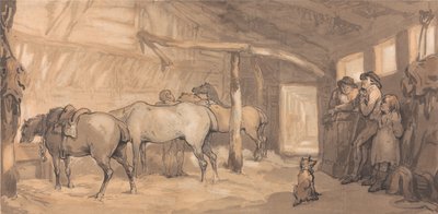 El establo de una posada de Thomas Rowlandson